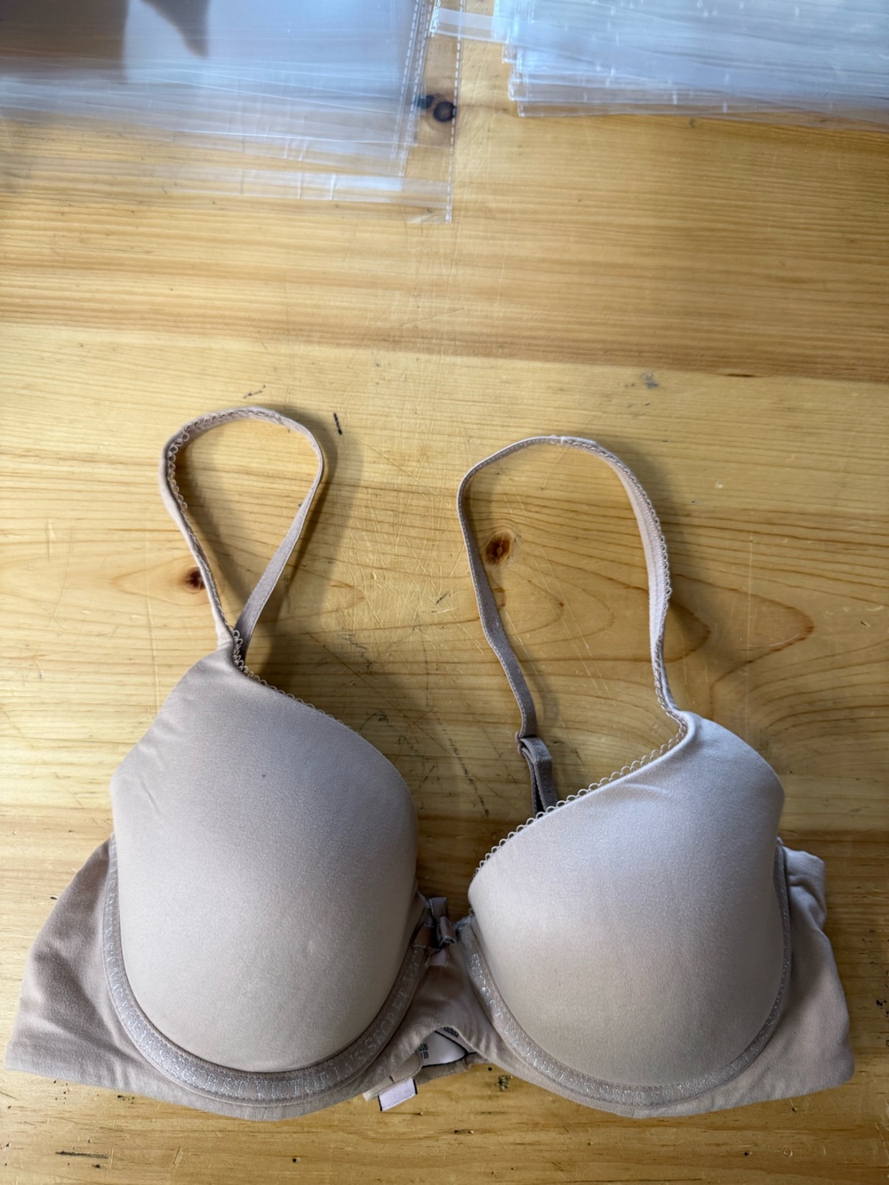Victorias Secret Nude Lined Demi Bra 34C